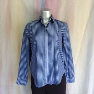 Blue & White Striped Blouse by Ralph Lauren